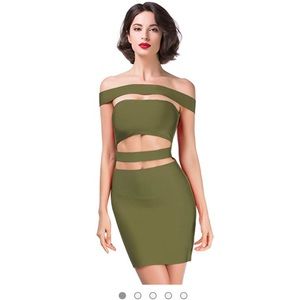 Off the Shoulder Cut out Bodycon Dress worn once!
